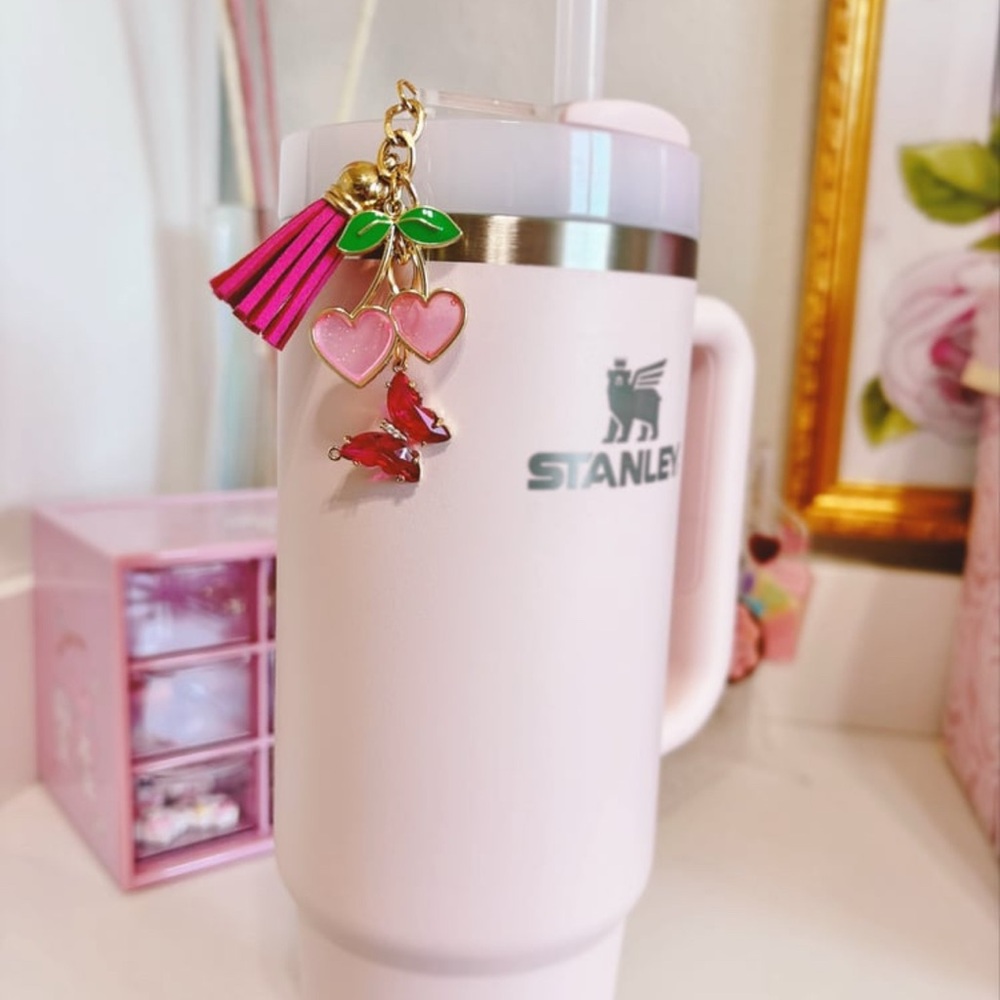 Handmade Give Me Cherries Cup Charm